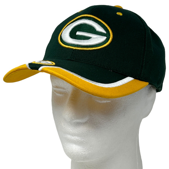 Green Bay Packers Hat Cap NFL Football 6 Panel Strapback Green - Picture 1 of 11